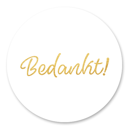 Bedankt goud op wit